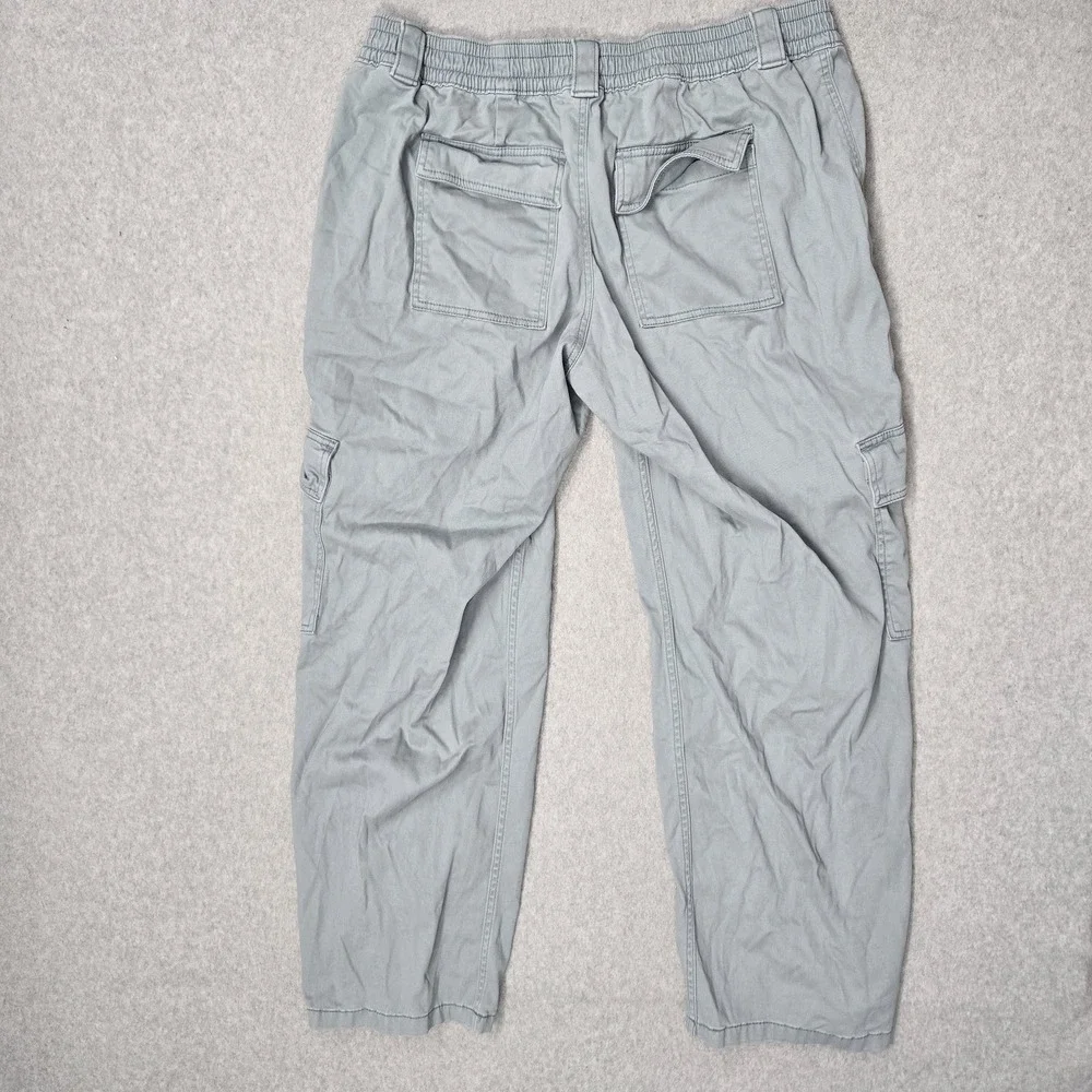Hollister Women Pants 16R Light Blue Cargo Low-Rise Baggy Button